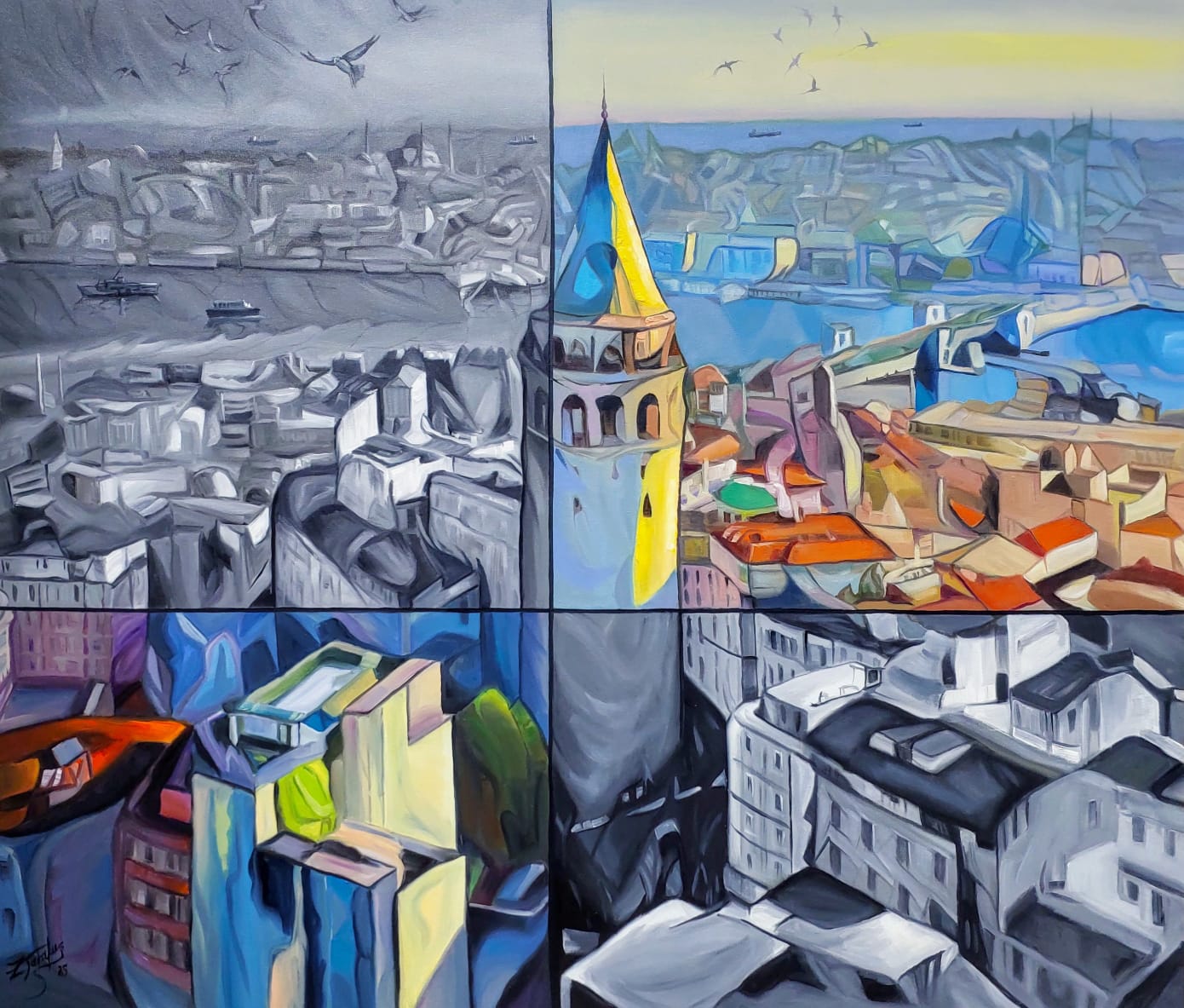 Galata Kulesi ve Kuşlar