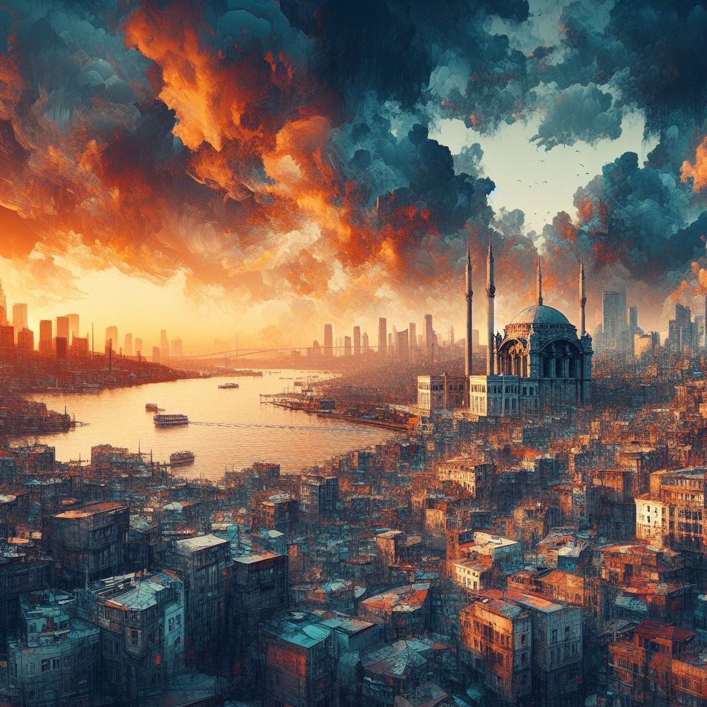 Futuristic Heritage of İstanbul - Sunset Dream