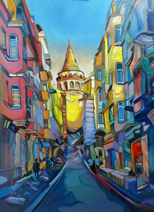 Galata Kulesi ve Sokak